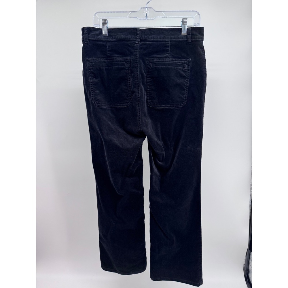 Ann Taylor Weekend Black Corduroy Pants Womens 10 Straight Leg High Rise Stretch